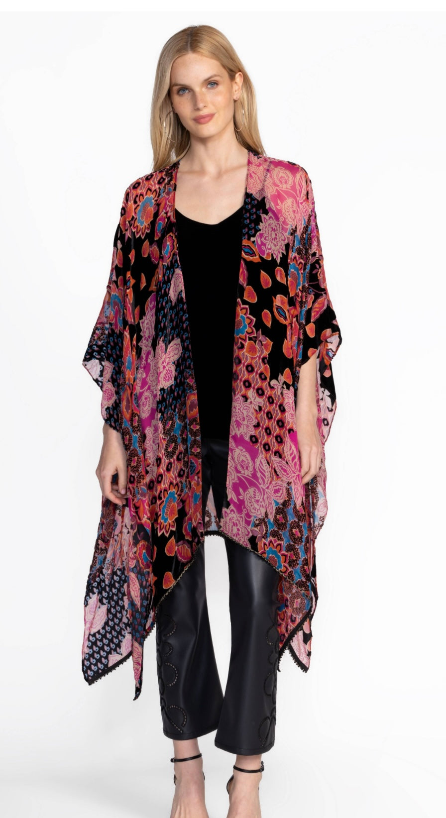 Johnny Was - burnout velvet shawl. Alvarado