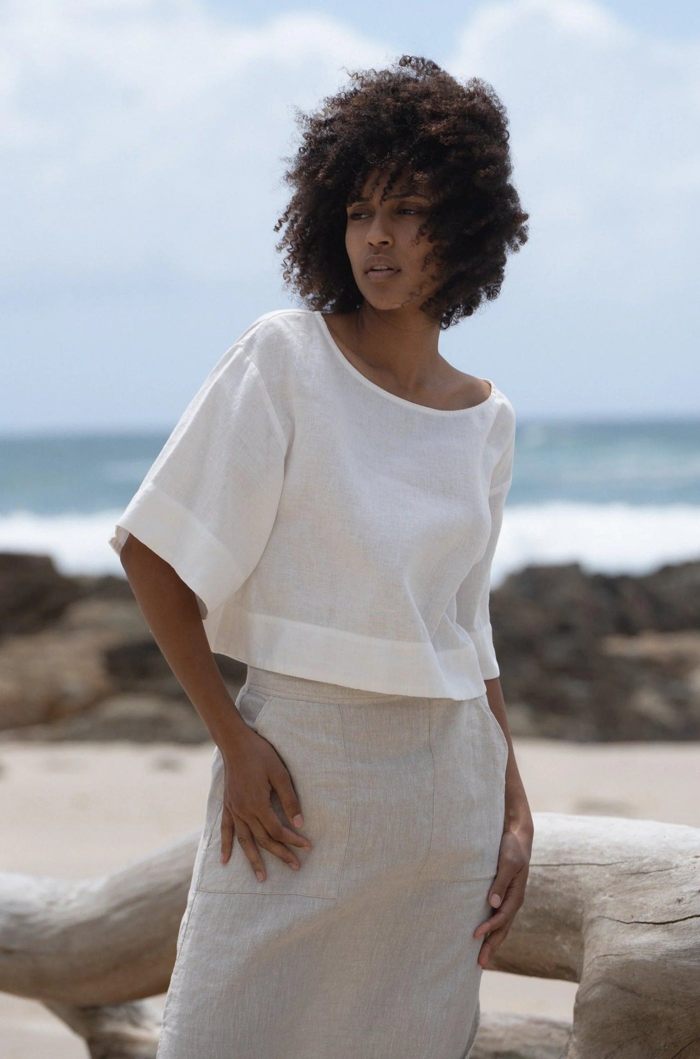 Lilly Pilly - Maya top. Ivory.