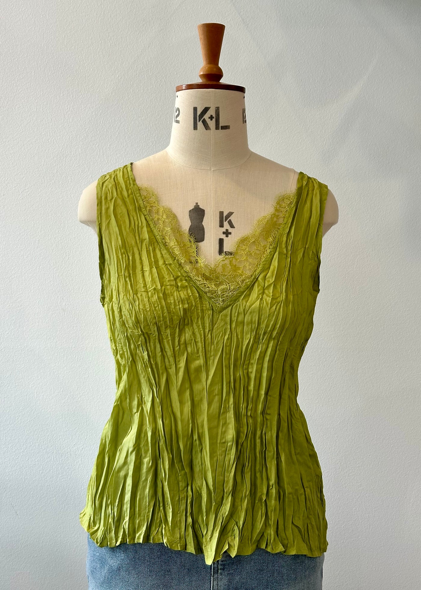 Kamare Jaipur silk Top - Palm.