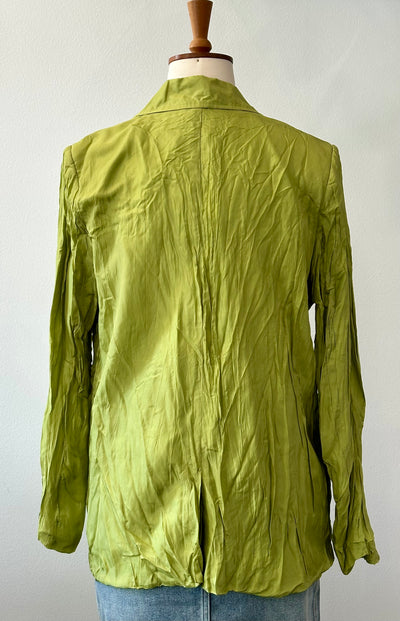 Kamare - Jaipur crushed silk blazer. Palm.