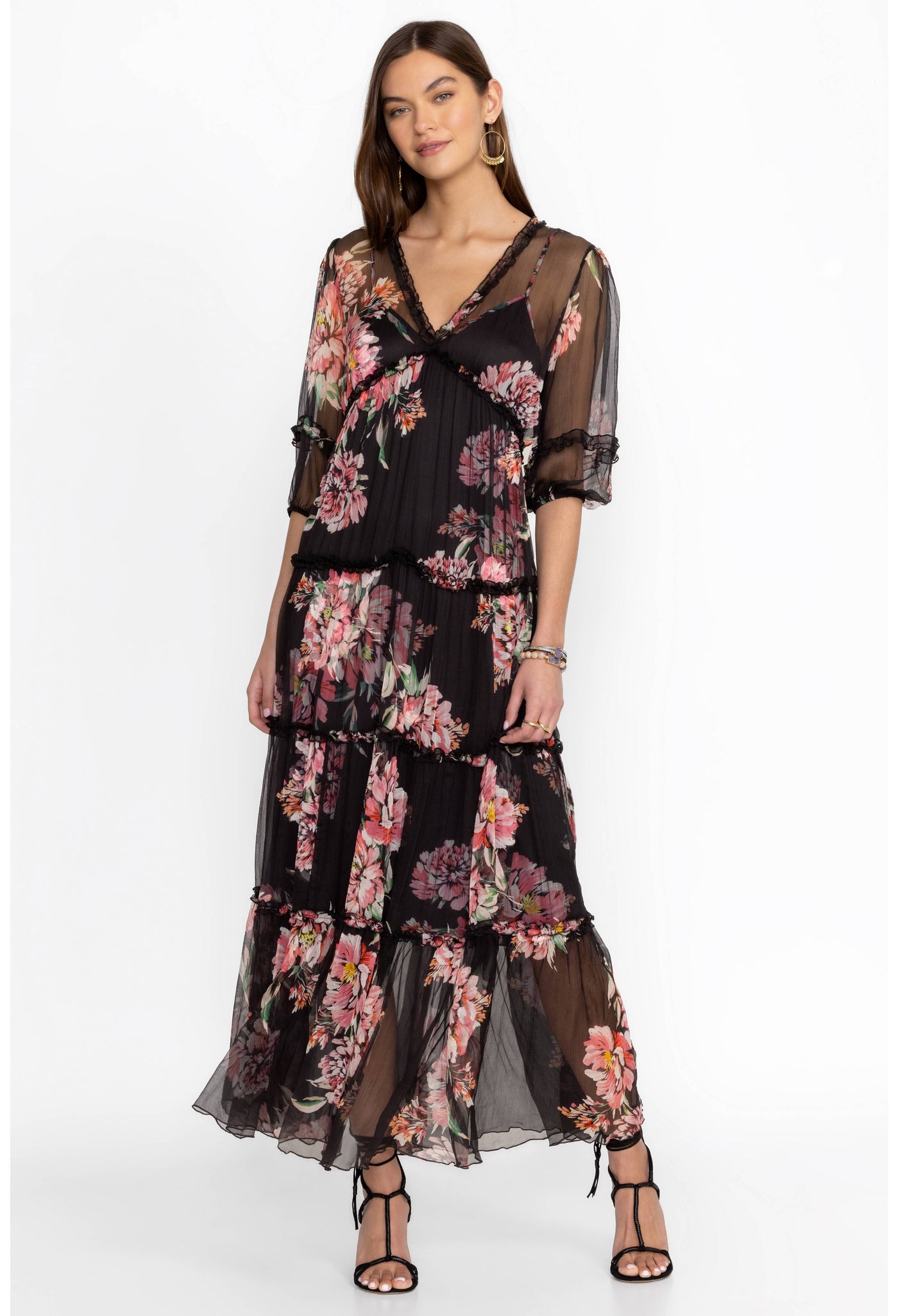 Johnny Was - Lizzy Ruffle Maxi Dress. Juliette